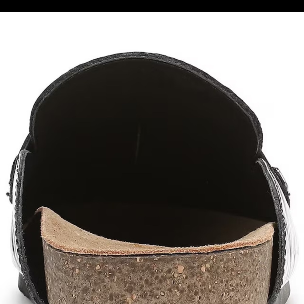 Sam Edelman Women’s Black Tassel Crocodile Leather Mules Loafers - Picture 7 of 13